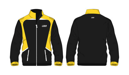 Sport Jacket Yellow and black template for design on white background. Vector illustration eps 10.