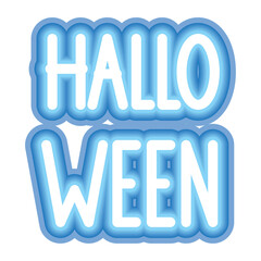 blue halloween lettering