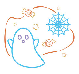 halloween ghost and candies
