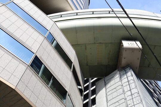 Osaka Prefecture, Japan. September 2022.A highway passing through the TKP Gate Tower Building.