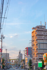 Fototapeta premium 夕暮れの街