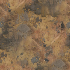 Seamless image of a worn, old concrete wall with damage. Dark gray seamless background. Non-uniform texture.
