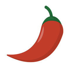 Vector graphic of chili. Red chili illustration with flat design style. Suitable for menu or content design assets