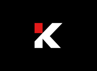 Bold Black and Red K Logo for Modern Companies