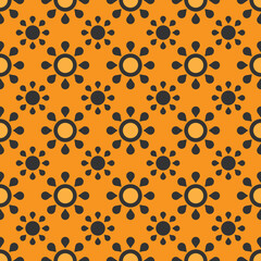 geometric sun textures seamless pattern