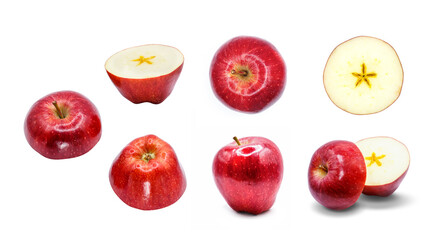 red apple isolated on white background