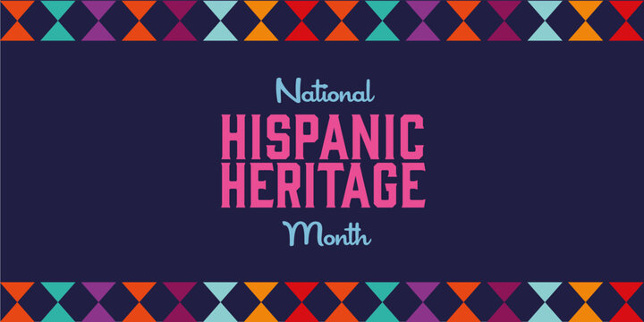 National Hispanic Heritage Month Banner for web.  Vector social media 