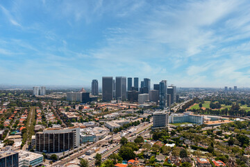 Fototapeta premium Skyline of Down Town Los Angeles California, 