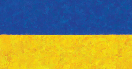 Ukranian flag water color. Ukrainian national flag. Ukranian flag painted. 