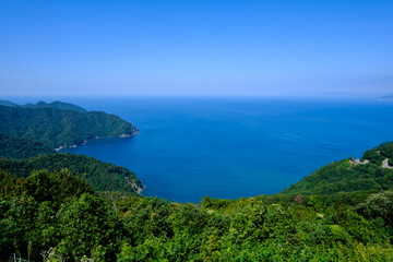 福井県若狭　レインボーラインから望む日本海