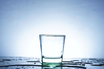 close-up photo of a glass of water