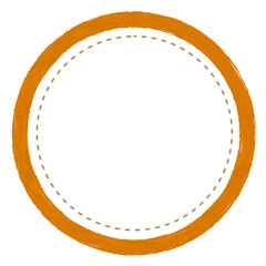 orange circle frame with small circular direction, can be used to design profile photos on social media