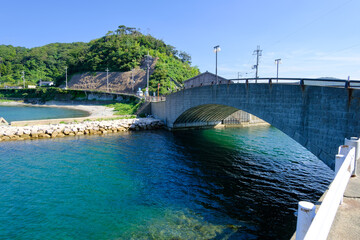 福井県若狭　日向水中綱引きの橋