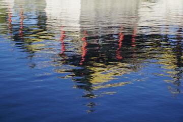  The ancient pagoda in the water reflection