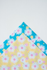 background with decorative floral felt prints