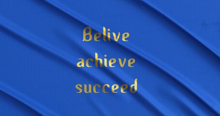 Typography word on silky cloth background wallpaper 