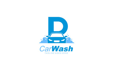 Fototapeta premium D logo carwash for identity. car template vector illustration for your brand.