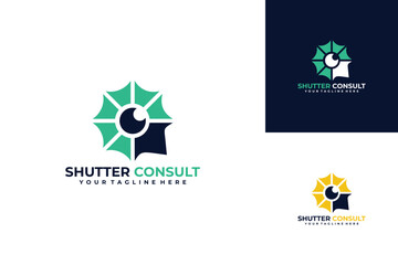 shutter consult logo vector design template