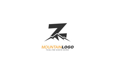 Z logo mountain for identity. letter template vector illustration for your brand.