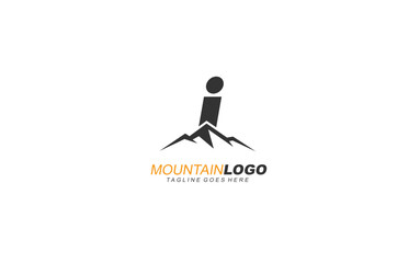 I logo mountain for identity. letter template vector illustration for your brand.