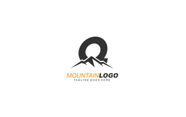 O logo mountain for identity. letter template vector illustration for your brand.