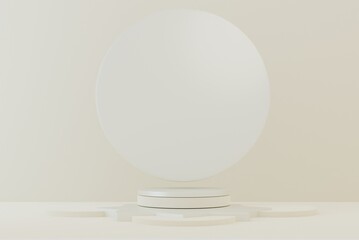 Empty podium with hipster abstract pastel background composition, 
Abstract Platforms for cosmetic product presentation, 
3d illustration pedestal for display creative Minimal concept.