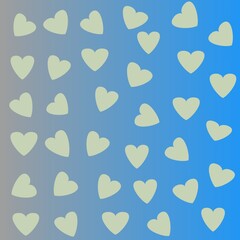 Fototapeta na wymiar heart shape pattern on soft gradient color pink, green, blue, green, yellow, purple, grey, white, orange for mobile them, wallpaper, or background 