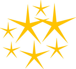 yellow sparkle twinkling star icon
