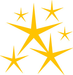 Obraz premium yellow sparkle twinkling star icon 