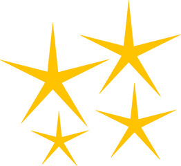 Obraz premium yellow sparkle twinkling star icon 