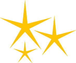Obraz premium yellow sparkle twinkling star icon 