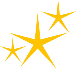 yellow sparkle twinkling star icon
