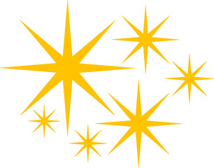 Obraz premium yellow sparkle twinkling star icon 