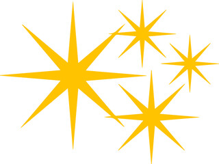 yellow sparkle twinkling star icon
