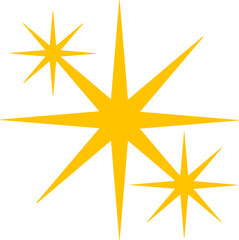 yellow sparkle twinkling star icon
