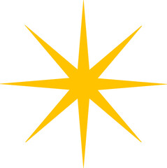 Obraz premium yellow sparkle twinkling star icon 