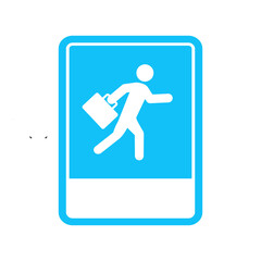 vector illustration of employee entrance and exit signs.