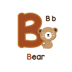 Cute Animals alphabet for kids education.