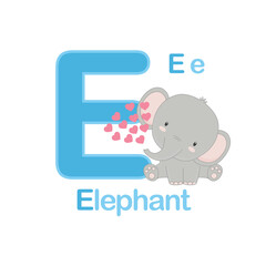 Cute Animals alphabet for kids education.