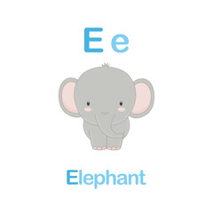 Cute Animals alphabet for kids education.