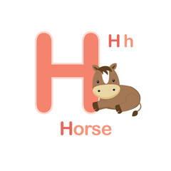 Cute Animals alphabet for kids education.