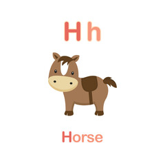 Cute Animals alphabet for kids education.
