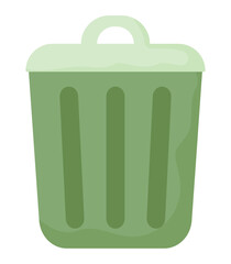 green trash bin