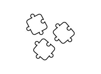 Life skills puzzle icon. Outline life skills puzzle vector icon for web design isolated on white background.