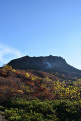 Obraz premium Climbing mountain in autumn, Nasu, Tochigi, Japan