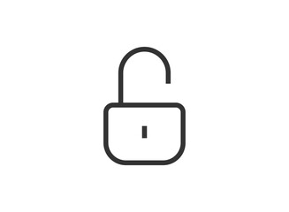 lock line icon, outline vector logo illustration, linear pictogram isolated on white.