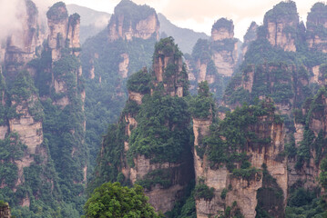 Zhangjiajie National forest park at Wulingyuan Hunan China