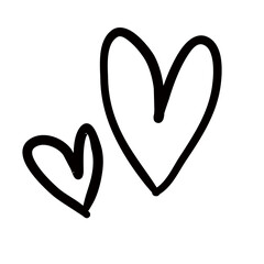 Doodle love heart romantic