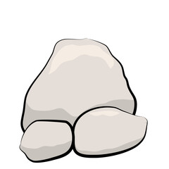 River grey rock stone