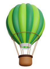3D Rendering Hot Air Balloon